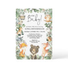 Cute Woodland Animaux Baby shower Forêt Végétation