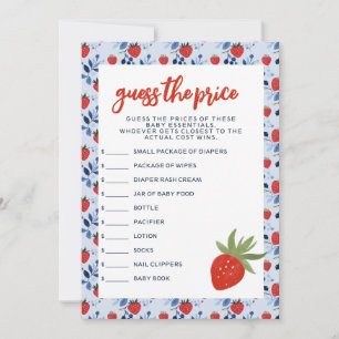 Invitation Cutie Baby shower d'automne à tarte Devinez le pri