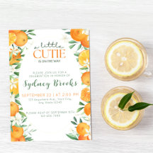 Cutie d'aquarelle Citrus sur le chemin Baby shower