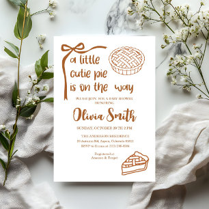 Invitation Cutie Pie est en route, Baby Shower d'automne