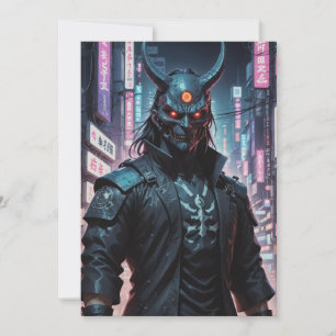 Invitation Cyberpunk Demon Samurai