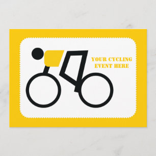 Invitation Cycliste à vélo sur mesure