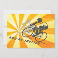 Cyclistes routiers avec Retro Sunburst Vélo Annive