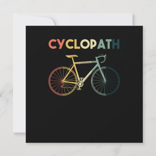 Invitation Cyclopath Cyclist Bike Cycling Mountain Bike Gift (Devant)