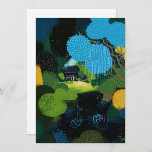 Invitation Cygne noir sur le lac