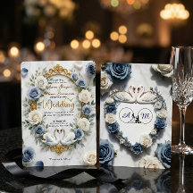 Cygnes Silhouette Crête Royale Mariage Traditionne