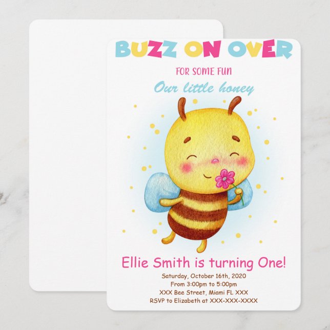 Invitation d'abeilles (Devant / Derrière)