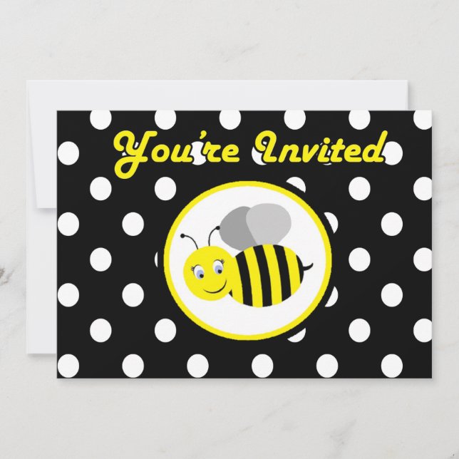 Invitation d'abeilles bourdonnantes - Jaune / Noir (Devant)