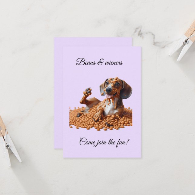 Invitation Dachshund (Devant/Arrière en situation)