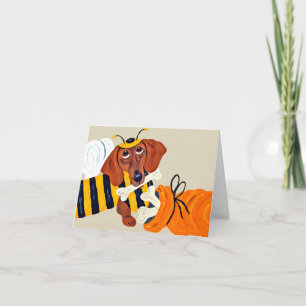 Invitation Dachshund Bumblebee avec friandises pour chien