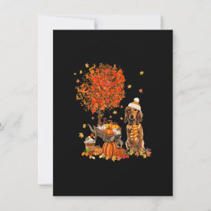 Invitation Dachshund Chien Citrouille Automne automne Feuille