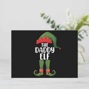 Invitation Daddy Elf Family Matching Group Noël Papa