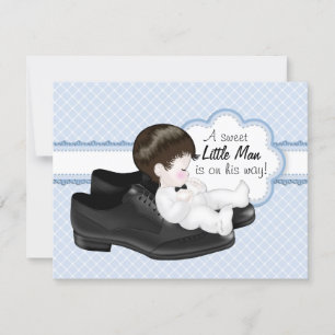 Invitation Daddys Shots Little Man Baby shower