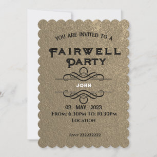 Invitation d'adieu