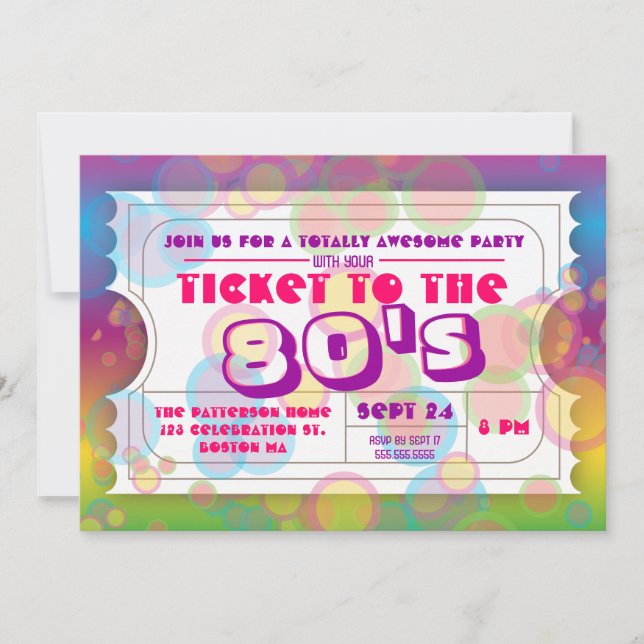 Invitation d'admission de billets de la fête des a (Devant)