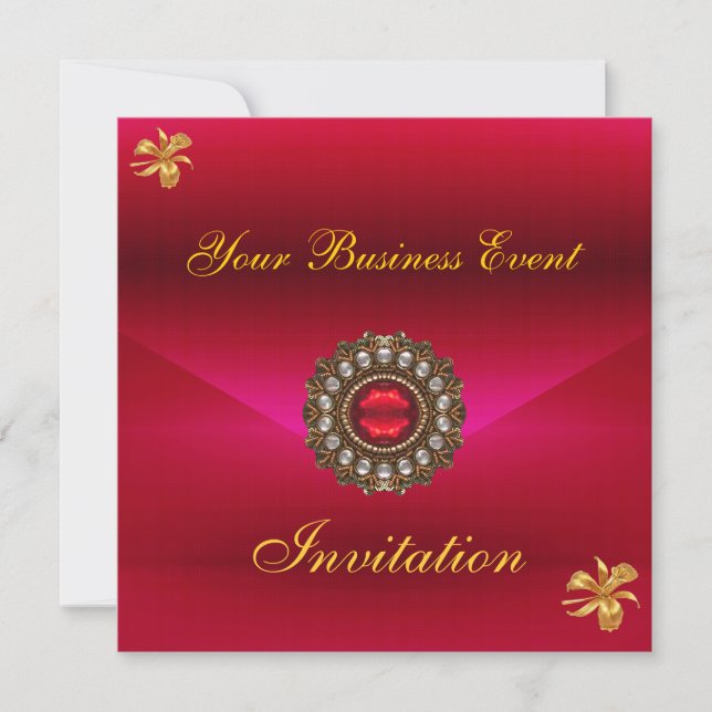 Invitation d'affaires Toutes les occasions Rouge a (Devant)