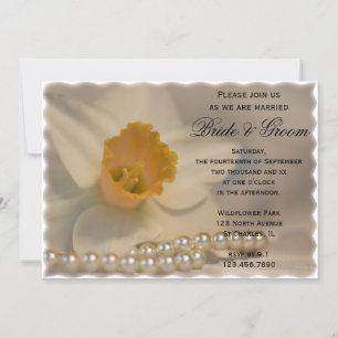 Invitation Daffodile et Mariage de perles