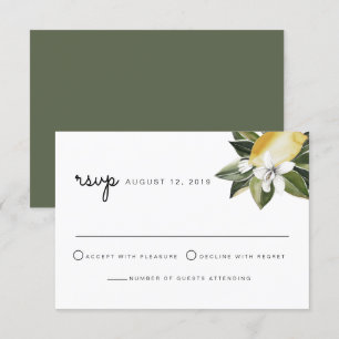 Invitation Dahlia - Lemon Tropical Citrus Botanical Fruit
