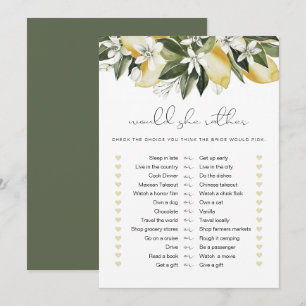 Invitation DAHLIA Lemon Voudrait Elle Plutôt Jeu De Mariage
