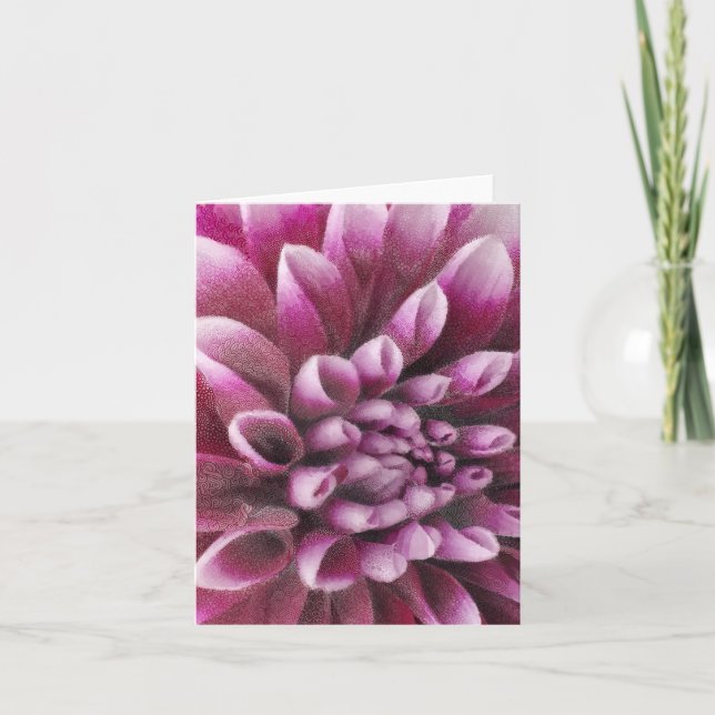 Invitation Dahlia rose (Devant)