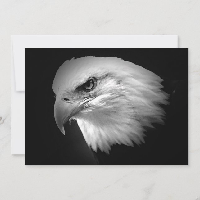 Invitation d'aigle américain BW Bald (Devant)