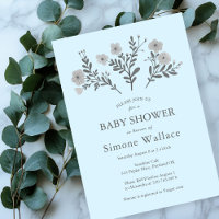 Dainty Florals Élégant BABY SHOWER CHic PERSONNALI