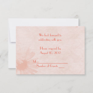 Invitation Daisée de pêche douce RSVP