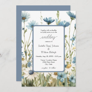 Invitation Daisées & Faded Denim Mariage campagnard Invitatio