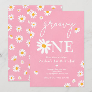 Invitation Daisy Anniversaire Boho Super Un 1er Anniversaire