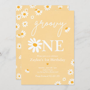 Invitation Daisy Anniversaire Boho Super Un 1er Anniversaire