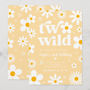 Invitation Daisy Anniversaire Boho Two Wild 2e Anniversaire
