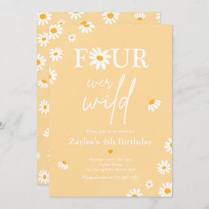Invitation Daisy Anniversaire fête Bohmian Four Ever Wild