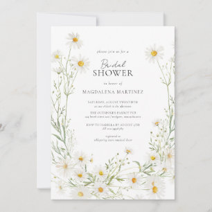 Invitation Daisy Boho Fleur sauvage Fête des mariées rustique