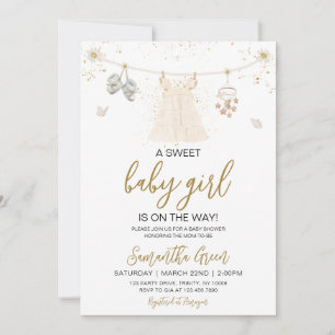 Invitation Daisy C'est un Baby shower de vêtements pour bébé 