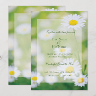Invitation Daisy Daisies Fleur Floral Mariage d'été