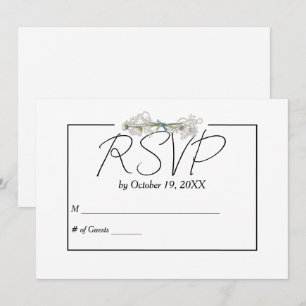 Invitation Daisy et Perles RSVP Mariage