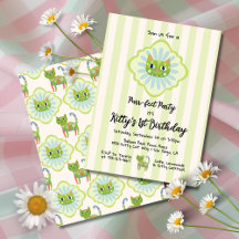 Daisy Kitty Visage Purr-fect Anniversaire Fête Inv