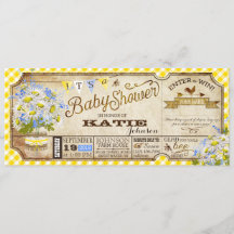 Daisy Picnic Yellow En vichy Check Baby shower