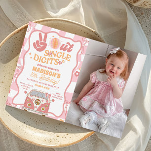 Invitation Daisy & Retro Van Pastel Super Anniversaire Photo