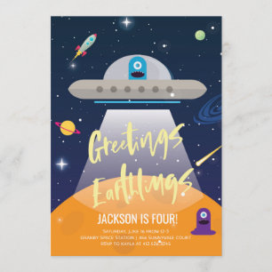 Invitation d'Alien de l'espace extra-atmosphérique