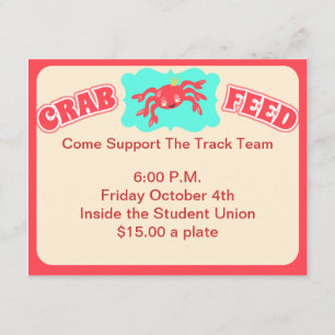 Invitation d'alimentation de crabe
