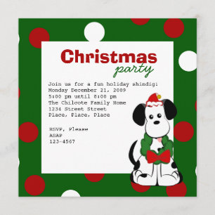 Invitation Dalmate de Noël