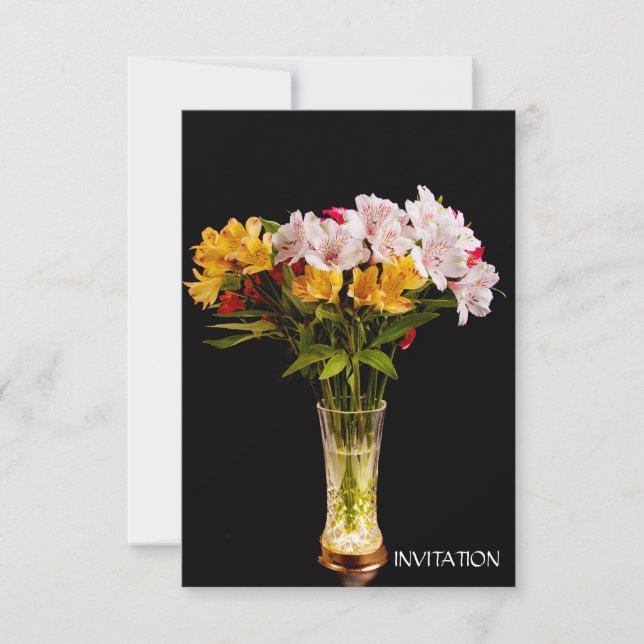 Invitation d'Alstroemeria (Lily péruvienne) (Devant)