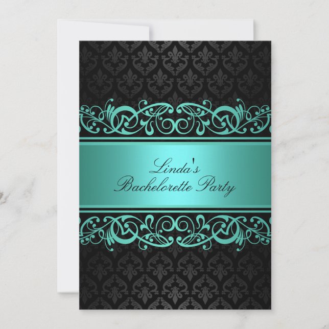 Invitation Damas de torsion bleue | Bachelorette Party Invita (Devant)