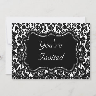 Invitation Damas noir et blanc