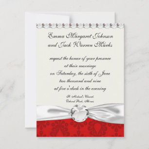 Invitation damas rouge à deux tons