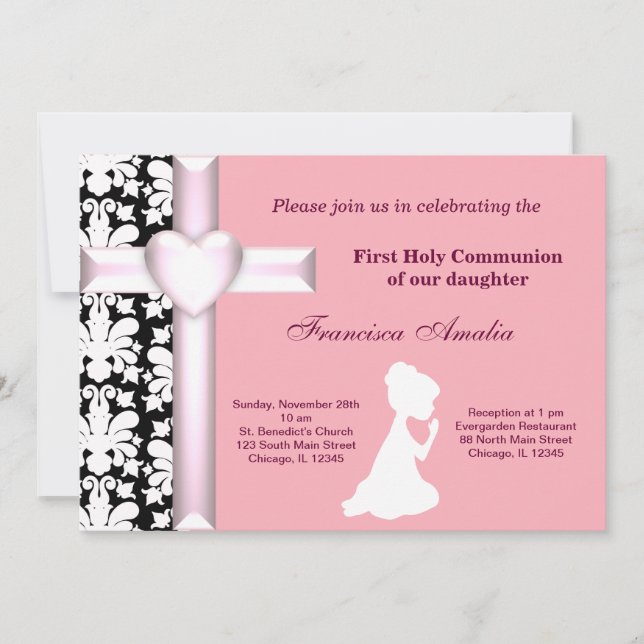 Invitation Damas Sainte Communion (Devant)