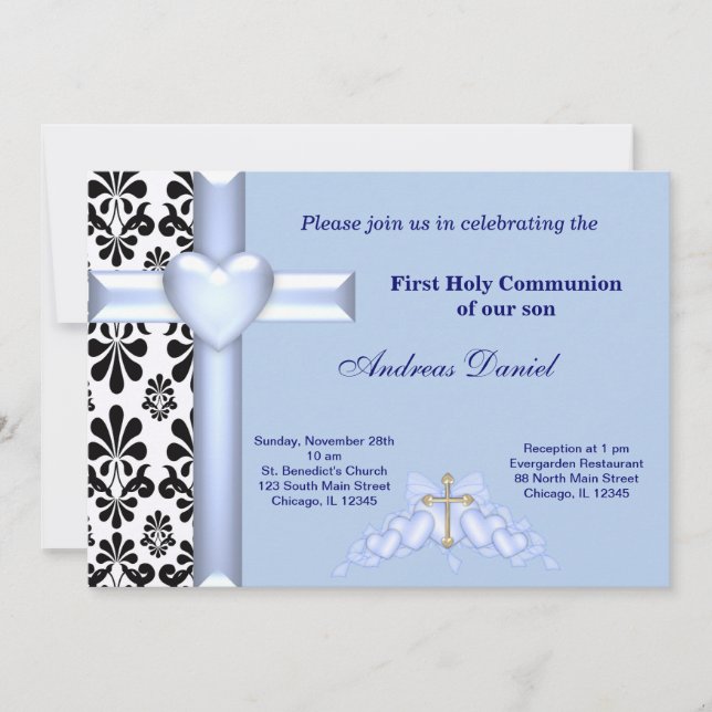 Invitation Damas Sainte Communion (Devant)
