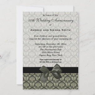 Invitation Damask 50e anniversaire de mariage