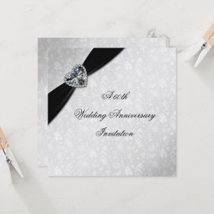 Invitation Damask 60e anniversaire de Mariage